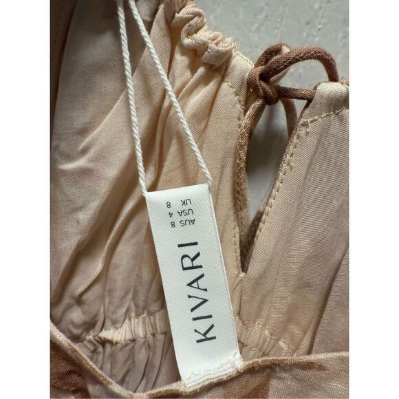 Kivari Cove tropical leaves print Maxi Dress- Spring summer Dress size 4 NWT - Picture 9 of 9